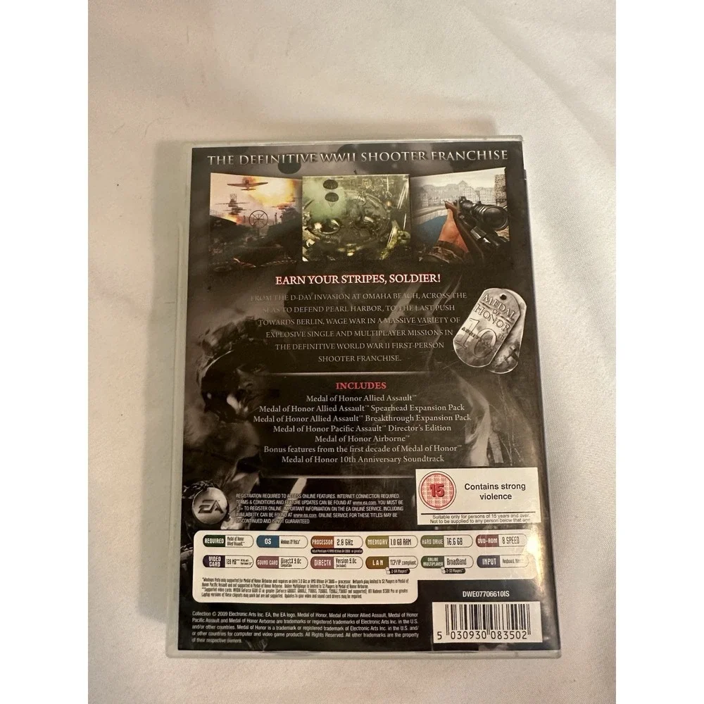 10th Anniversary Medal of Honor PC DVD Video Game Rated T EA Games